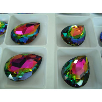 Grânulos de pedras de strass de lágrima de cor de arco-íris